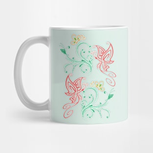 Butterflies and flowers Mug